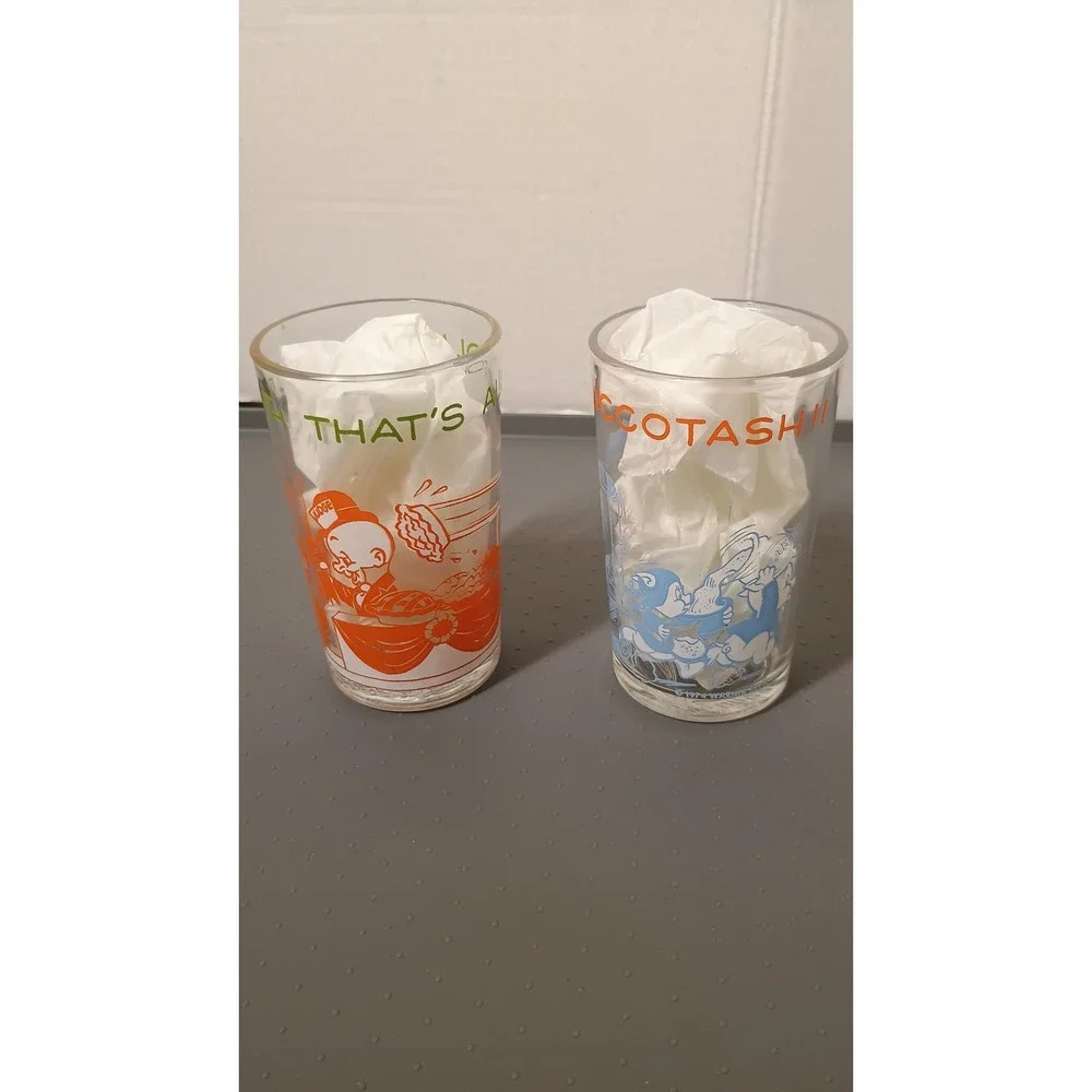 Warner Bros Juice Glasses Unisex OS Multi Good 1974 Looney Tunes Set of 2